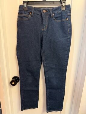 Lands' End Two-Tone Denim Waistband Jeans
